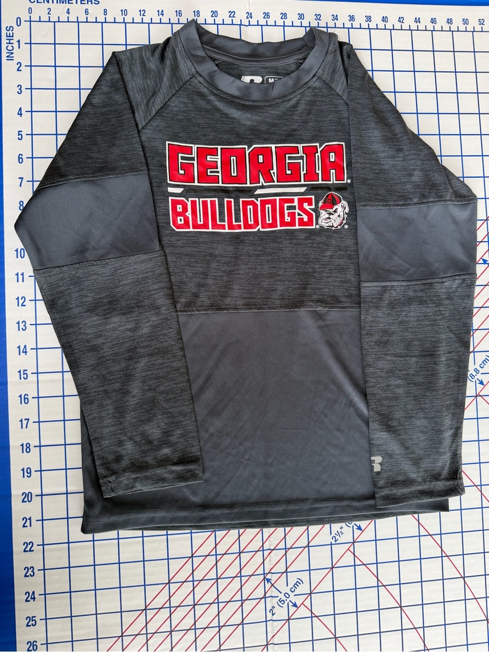Russell Athletic Gray Performance Top with White Logo